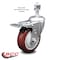 Service Caster 4 Inch Maroon Polyurethane Swivel 12mm Stem Caster with Total Lock Brake SCC SCC-TSTTL20S414-PPUB-MRN-M1215 - alternate 1